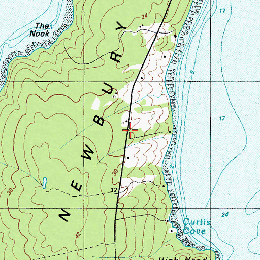Topographic Map of Burnt Point, ME