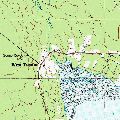 Topographic Map of McFarland Brook, ME