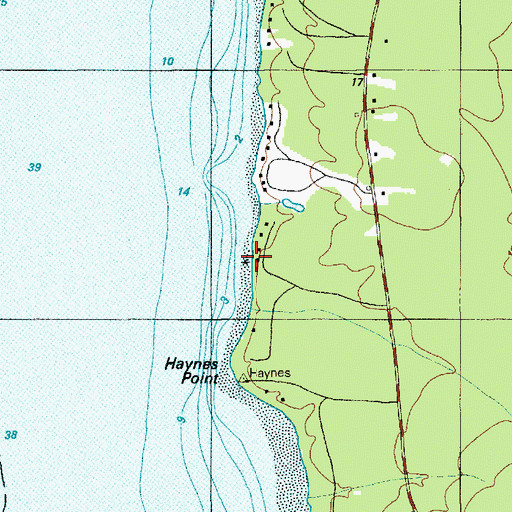 Topographic Map of Grant Rock, ME