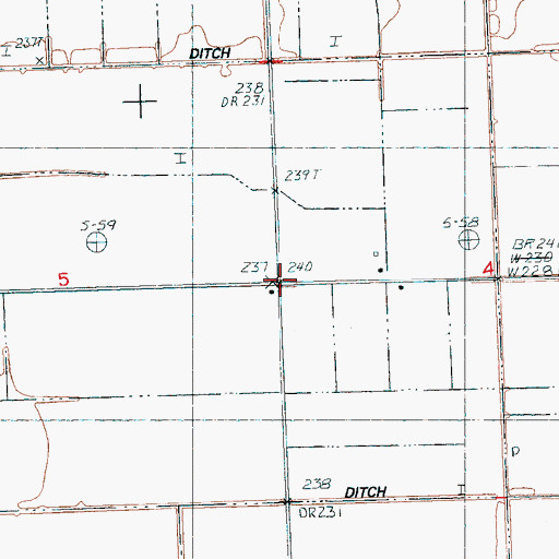 Topographic Map of Little Green Store, AR