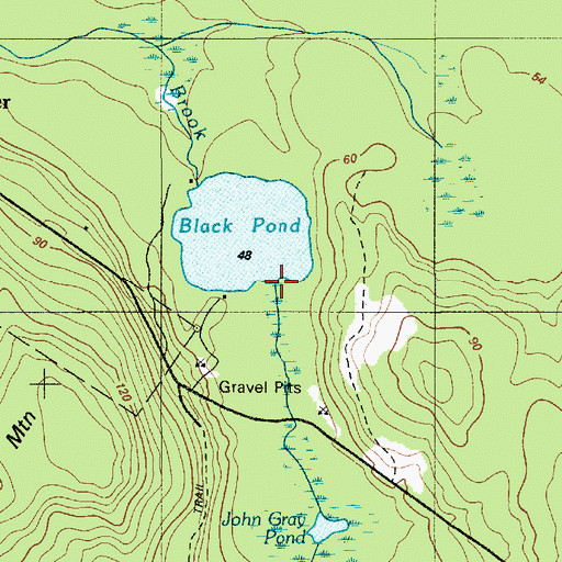 Topographic Map of Deep Bridge Brook, ME