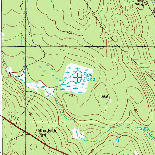 Topographic Map of Big Pond, ME