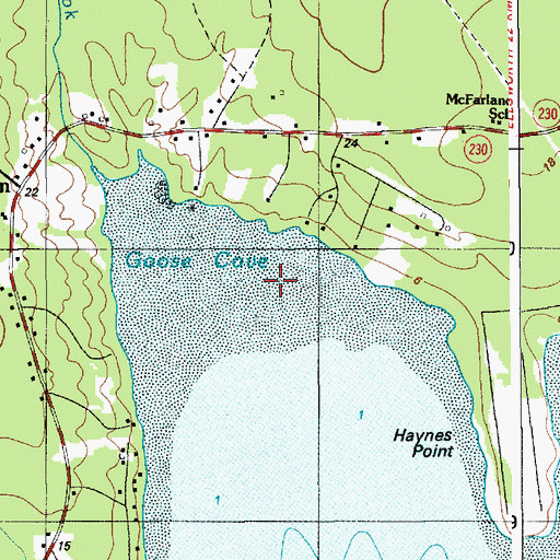 Topographic Map of Goose Cove, ME