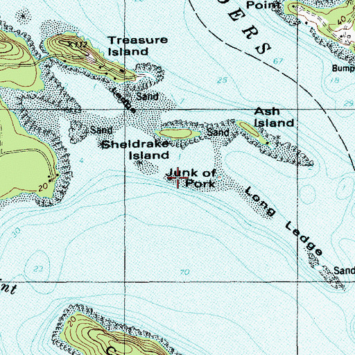Topographic Map of Junk of Pork, ME