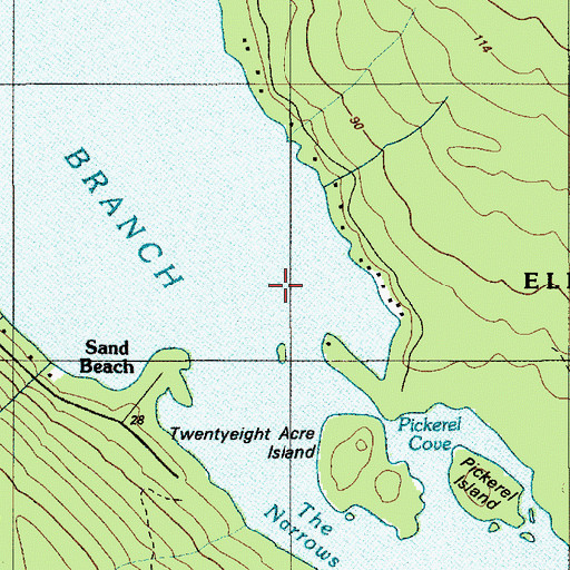 Topographic Map of Mill Pond, ME