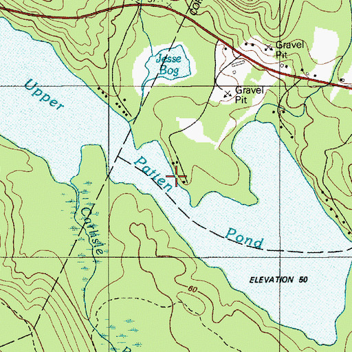 Topographic Map of Upper Patten Pond, ME