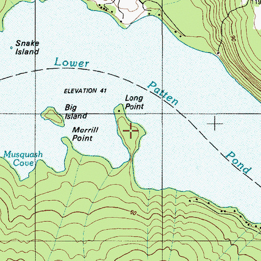 Topographic Map of Long Point, ME