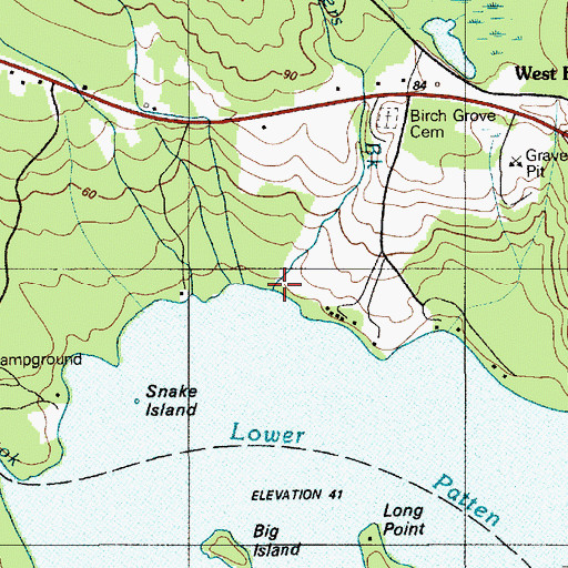 Topographic Map of Carters Brook, ME