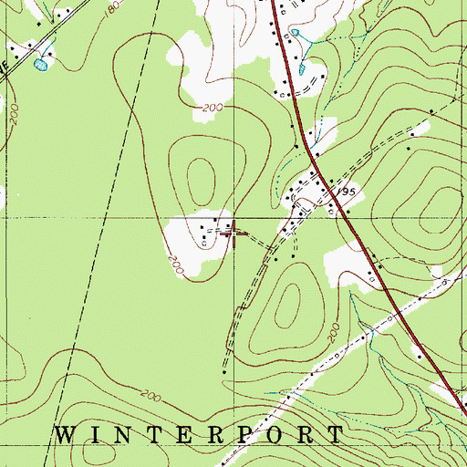 Topographic Map of North Winterport, ME