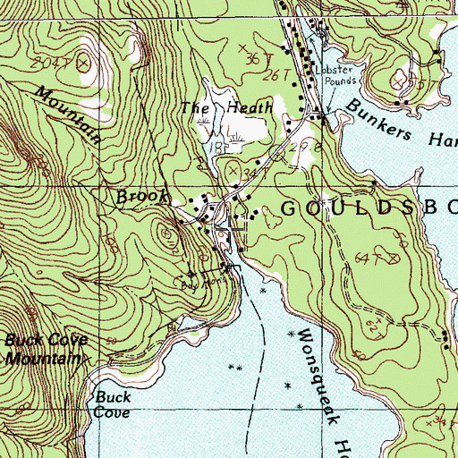 Topographic Map of Mountain Brook, ME