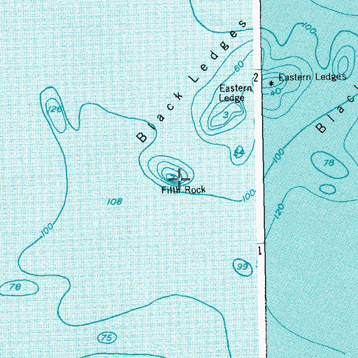 Topographic Map of Fifth Rock, ME