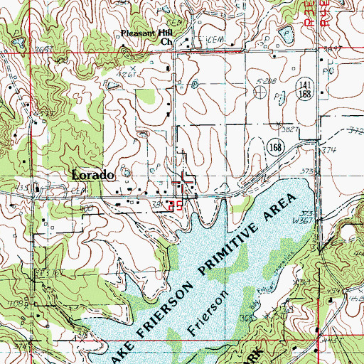 Topographic Map of Lorado, AR