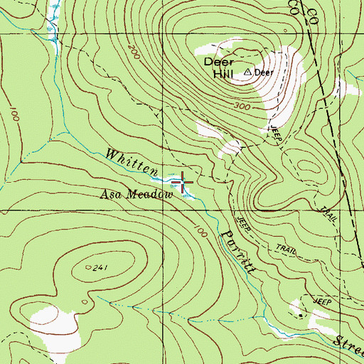 Topographic Map of Asa Meadow, ME