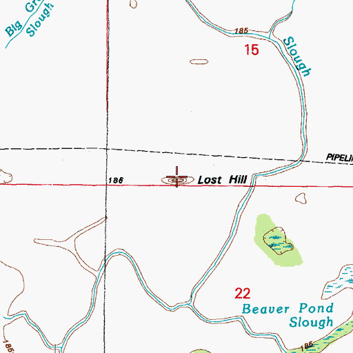 Topographic Map of Lost Hill, AR