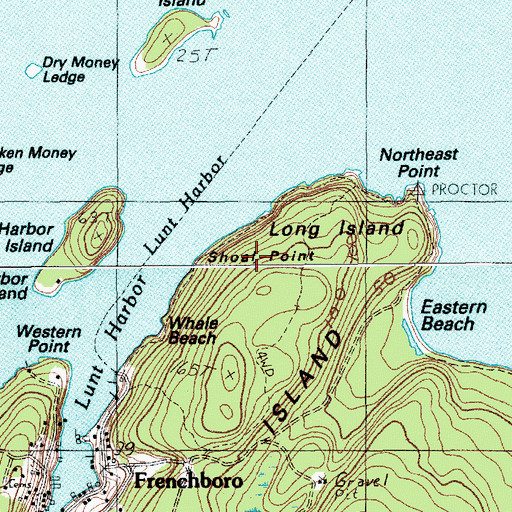 Topographic Map of Shoal Point, ME