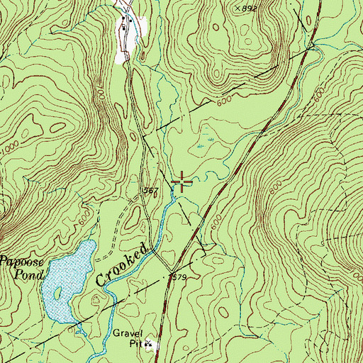 Topographic Map of Albany Brook, ME