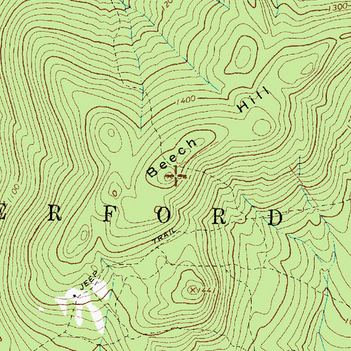 Topographic Map of Beech Hill, ME