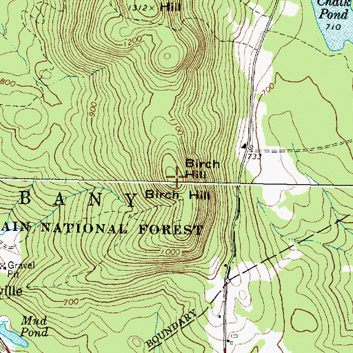 Topographic Map of Sawin Hill, ME