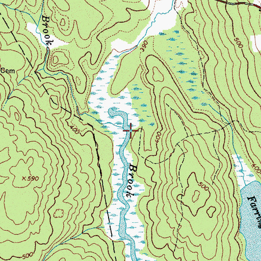 Topographic Map of Bradley Brook, ME
