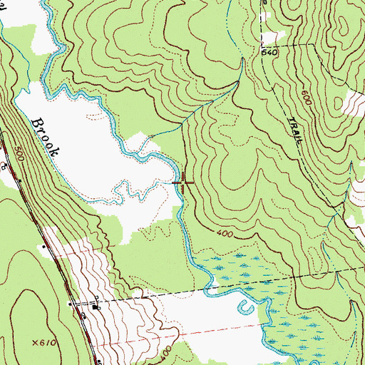 Topographic Map of Bradley Brook, ME