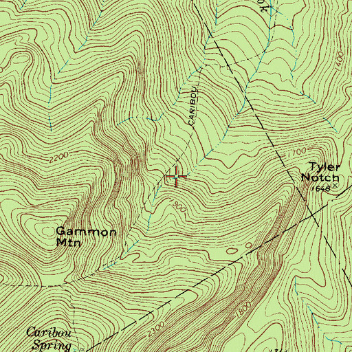 Topographic Map of Caribou Trail, ME