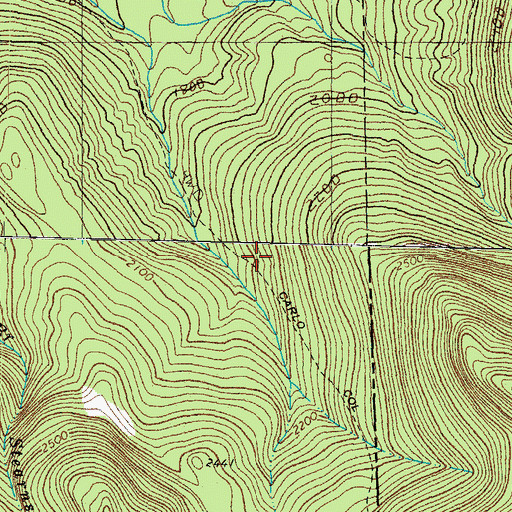 Topographic Map of Carlo Col Trail, ME