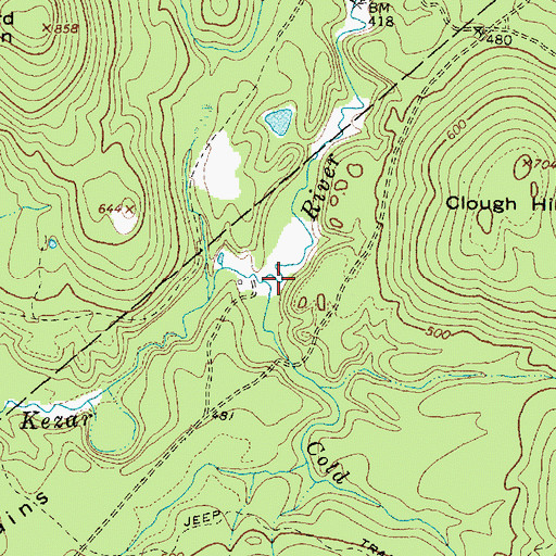Topographic Map of Cold Brook, ME