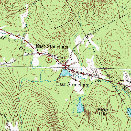 Topographic Map of East Stoneham, ME