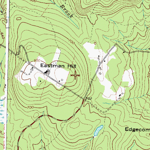 Topographic Map of Eastman Hill, ME