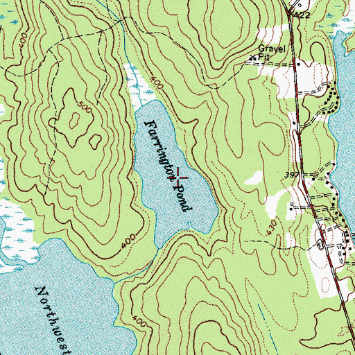 Topographic Map of Farrington Pond, ME