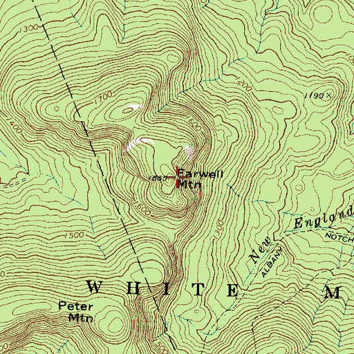 Topographic Map of Farwell Mountain, ME