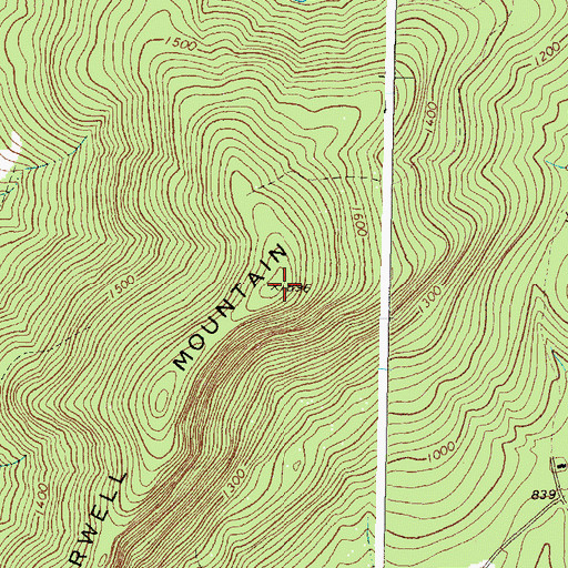 Topographic Map of Farwell Mountain, ME