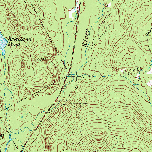 Topographic Map of Flints Brook, ME