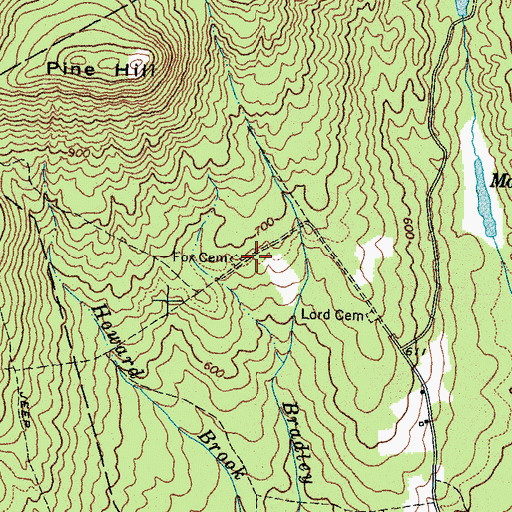 Topographic Map of Fox Cemetery, ME
