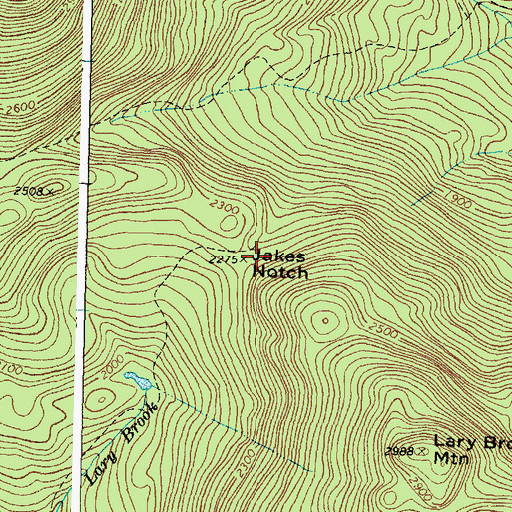 Topographic Map of Jakes Notch, ME