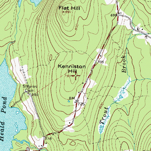 Topographic Map of Kenniston Hill, ME
