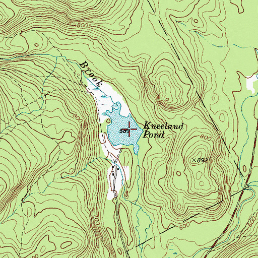 Topographic Map of Kneeland Pond, ME