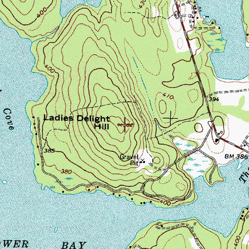 Topographic Map of Ladies Delight Hill, ME