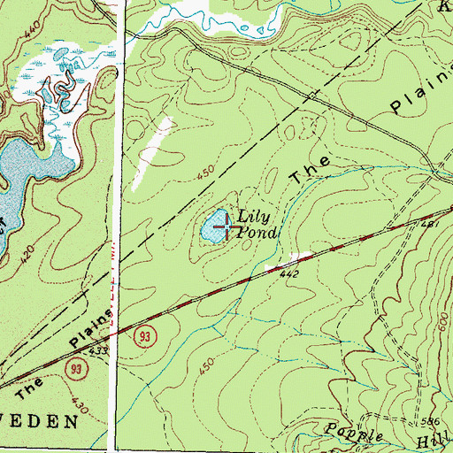 Topographic Map of Lily Pond, ME