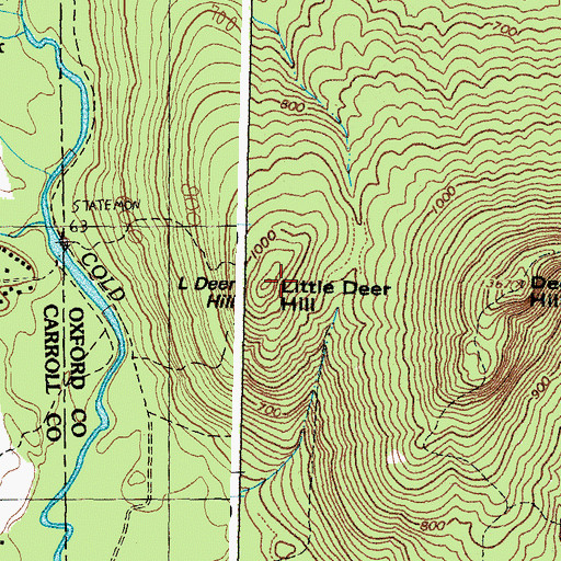 Topographic Map of Little Deer Hill, ME