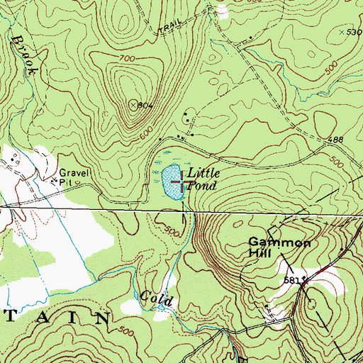 Topographic Map of Little Pond, ME