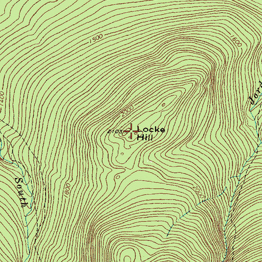 Topographic Map of Locke Hill, ME