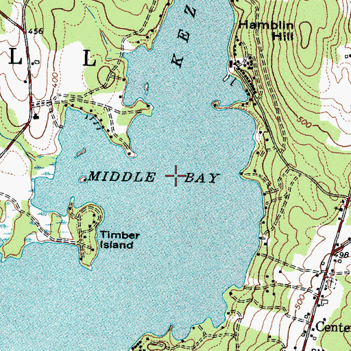 Topographic Map of Middle Bay, ME