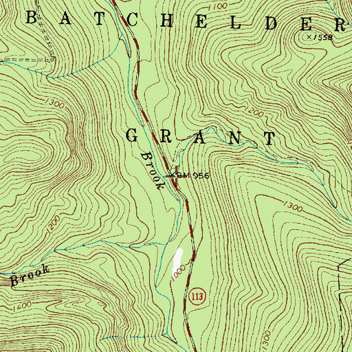Topographic Map of Mud Brook, ME
