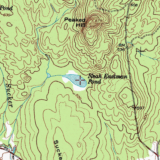 Topographic Map of Noah Eastman Pond, ME