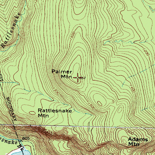 Topographic Map of Palmer Mountain, ME