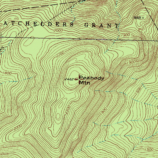 Topographic Map of Peabody Mountain, ME
