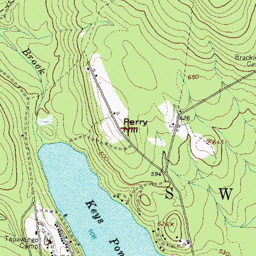 Topographic Map of Perry Hill, ME