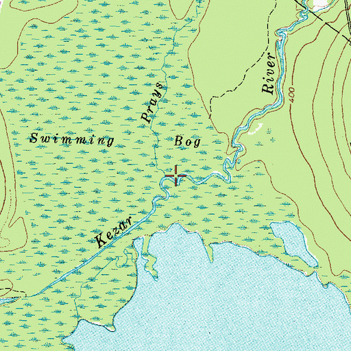 Topographic Map of Prays Brook, ME