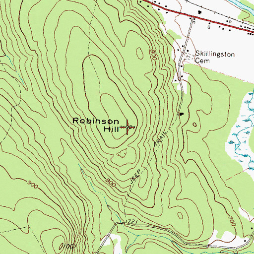Topographic Map of Robinson Hill, ME